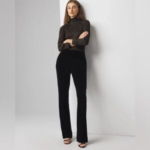 WHBM White House Black Market The Slim Boot Black Side Zip Trouser Dress Pant 00